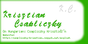 krisztian csapliczky business card